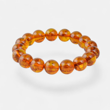 Baltic Amber Bracelet in Rich Tones Pressed Beads-Amber bracelets-Home