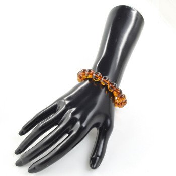 11mm round amber bracelet with modified amber-Amber bracelets-Home