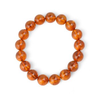 11mm round amber bracelet with modified amber-Amber bracelets-Home