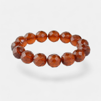 Faceted amber bracelet pressed beads-Amber bracelets-Home