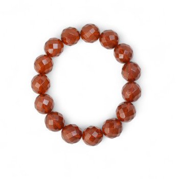 Faceted amber bracelet pressed beads-Amber bracelets-Home