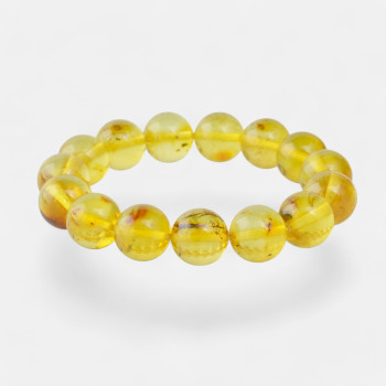 12mm Amber Beauty: A Dazzling Pressed Bracelet-Amber bracelets-Home