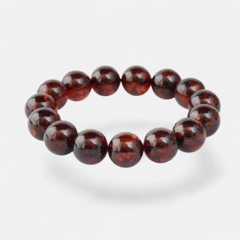 12mm Pressed amber bracelet - Modified amber-Amber bracelets-Home