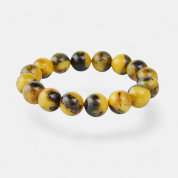12mm Pressed Amber Bracelet – Ultimate Thoughtful Birthday Gift-Amber bracelets-Home