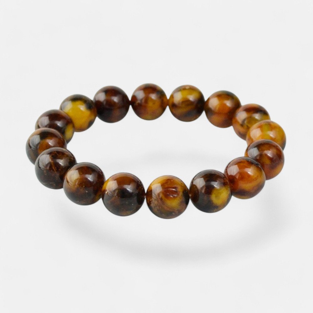 Compressed amber bracelet for Christmas gift idea-Amber bracelets-Home