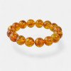Cognac amber bracelet pressed beads 12mm-Amber bracelets-Home