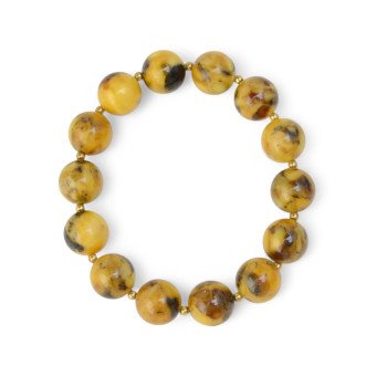 Elegant Pressed Baltic Amber Bracelet Touch of Luxury-Amber bracelets-Home