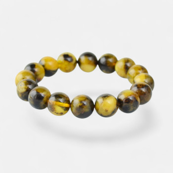 Gemstone Bracelet - Pressed Amber Beads-Amber bracelets-Home