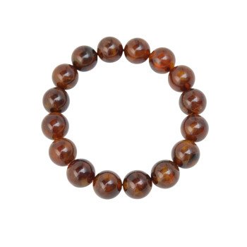 Reconstructed Modified Amber Bracelet - Brown 12mm amber-Amber bracelets-Home