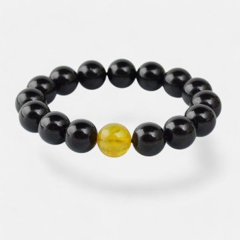 Pressed Modified Amber bracelet unisex jewelry gift-Amber bracelets-Home