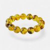 Pressed Baltic amber bracelet 12mm Christmas gift idea-Amber bracelets-Home