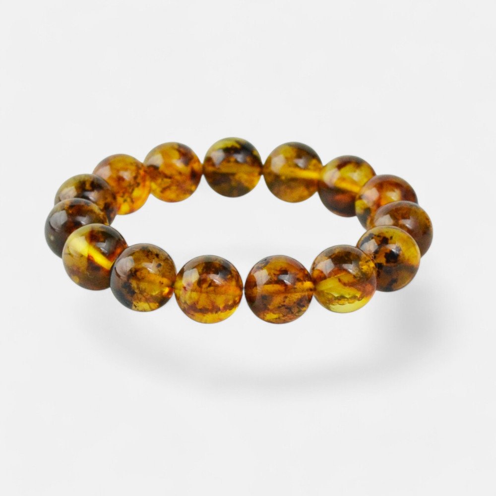 Pressed Amber Bracelet – Birthday Gift with Opulent Colors-Amber bracelets-Home