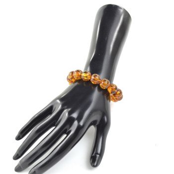 Pressed Amber Bracelet – Unique Bracelet 12mm-Amber bracelets-Home
