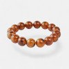 Pressed amber bracelet Dark Butterscotch Color Beads-Amber bracelets-Home