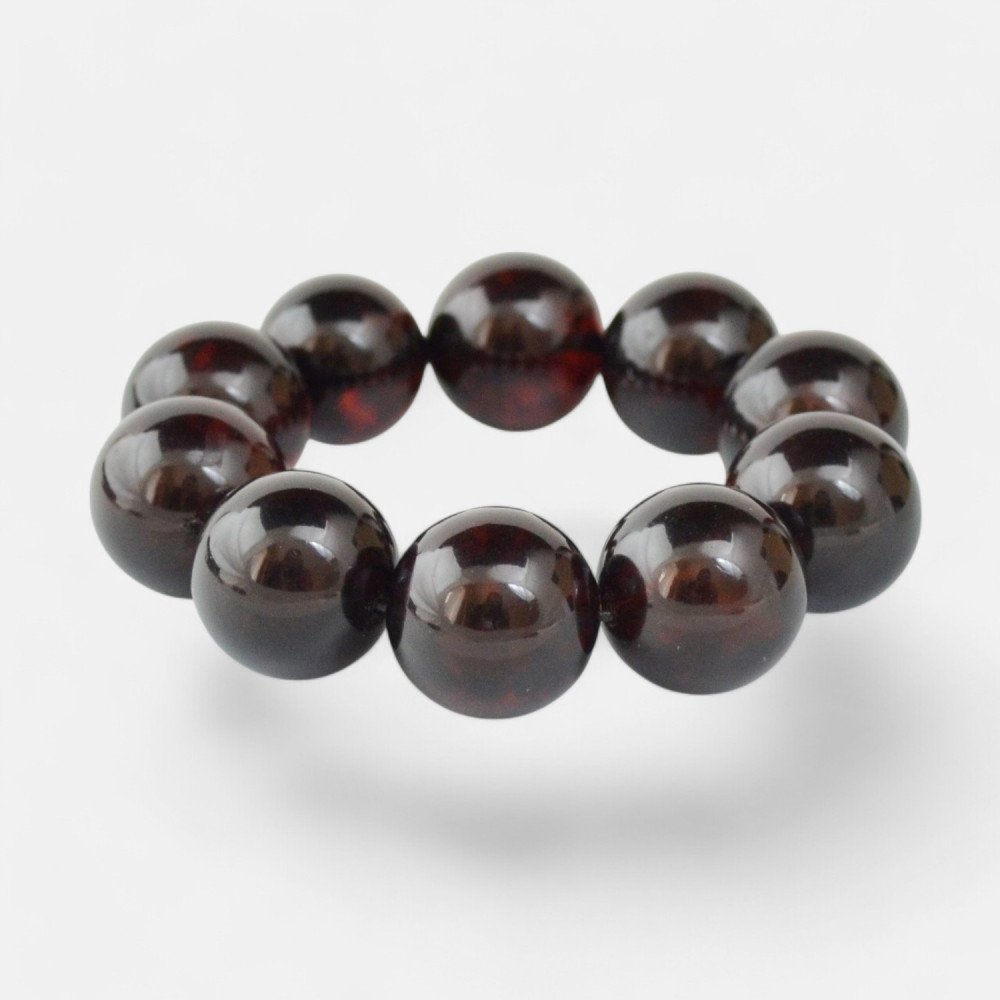 19mm Pressed amber bracelet-Amber bracelets-Home