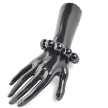 Pressed Modified amber bracelet for women 19mm beads-Amber bracelets-Home