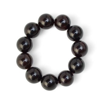Pressed Amber Bracelet 19mm round beads-Amber bracelets-Home