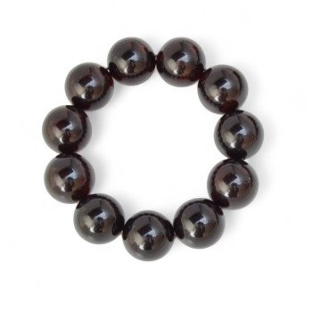 Round amber bracelet Pressed amber 19mm-Amber bracelets-Home