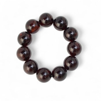 Amber bracelet 18mm Pressed beads for Birthday-Amber bracelets-Home