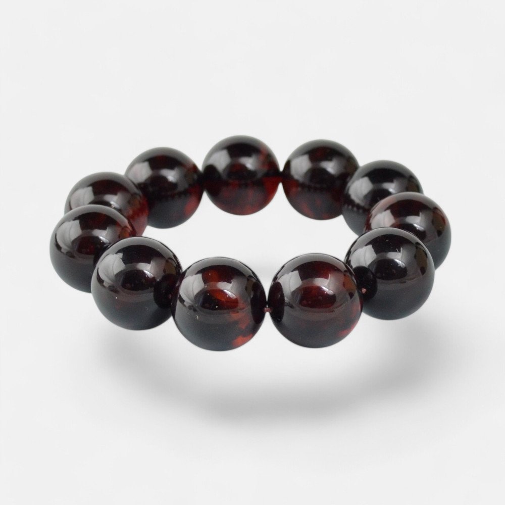 Glossy Modified Amber Design Bracelet-Amber bracelets-Home
