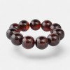 Pressed amber bracelet 18 mm round beads-Amber bracelets-Home