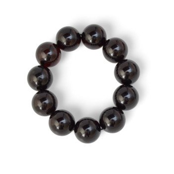 Pressed modified amber bracelet 18mm Birthday gift idea-Amber bracelets-Home