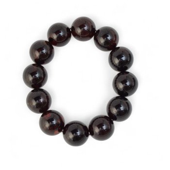17mm Pressed amber bracelet anniversary gift idea-Amber bracelets-Home