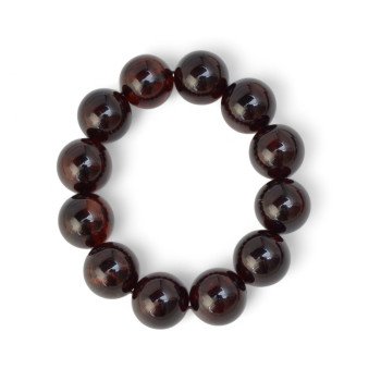 17mm Pressed amber bracelet for women-Amber bracelets-Home