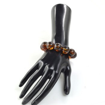 Amber bracelet Unisex jewelry Gift - Reconstructed amber-Amber bracelets-Home