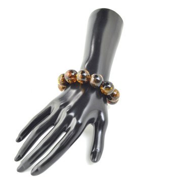 Baltic Amber Bracelet – 17mm bracelet with green amber-Amber bracelets-Home