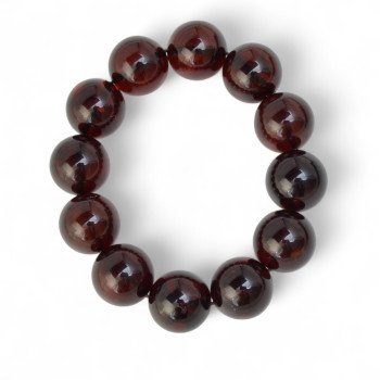 Baltic amber bracelet 17mm pressed beads for women-Amber bracelets-Home