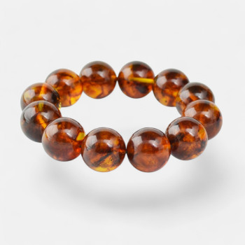 Pressed Modified Amber Bracelet - 17mm amber-Amber bracelets-Home