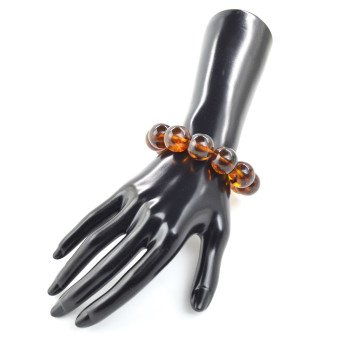 Pressed Modified Amber Bracelet - 17mm amber-Amber bracelets-Home