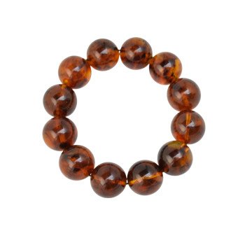 Pressed Modified Amber Bracelet - 17mm amber-Amber bracelets-Home