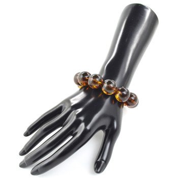 Modified Amber Bracelet - Jewelry Gift idea 17 mm-Amber bracelets-Home