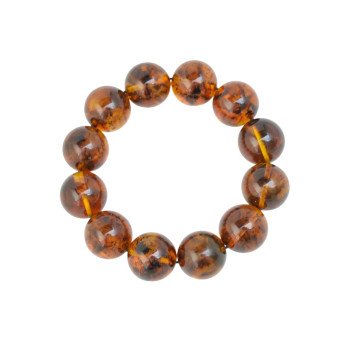 Modified Amber Bracelet - Jewelry Gift idea 17 mm-Amber bracelets-Home