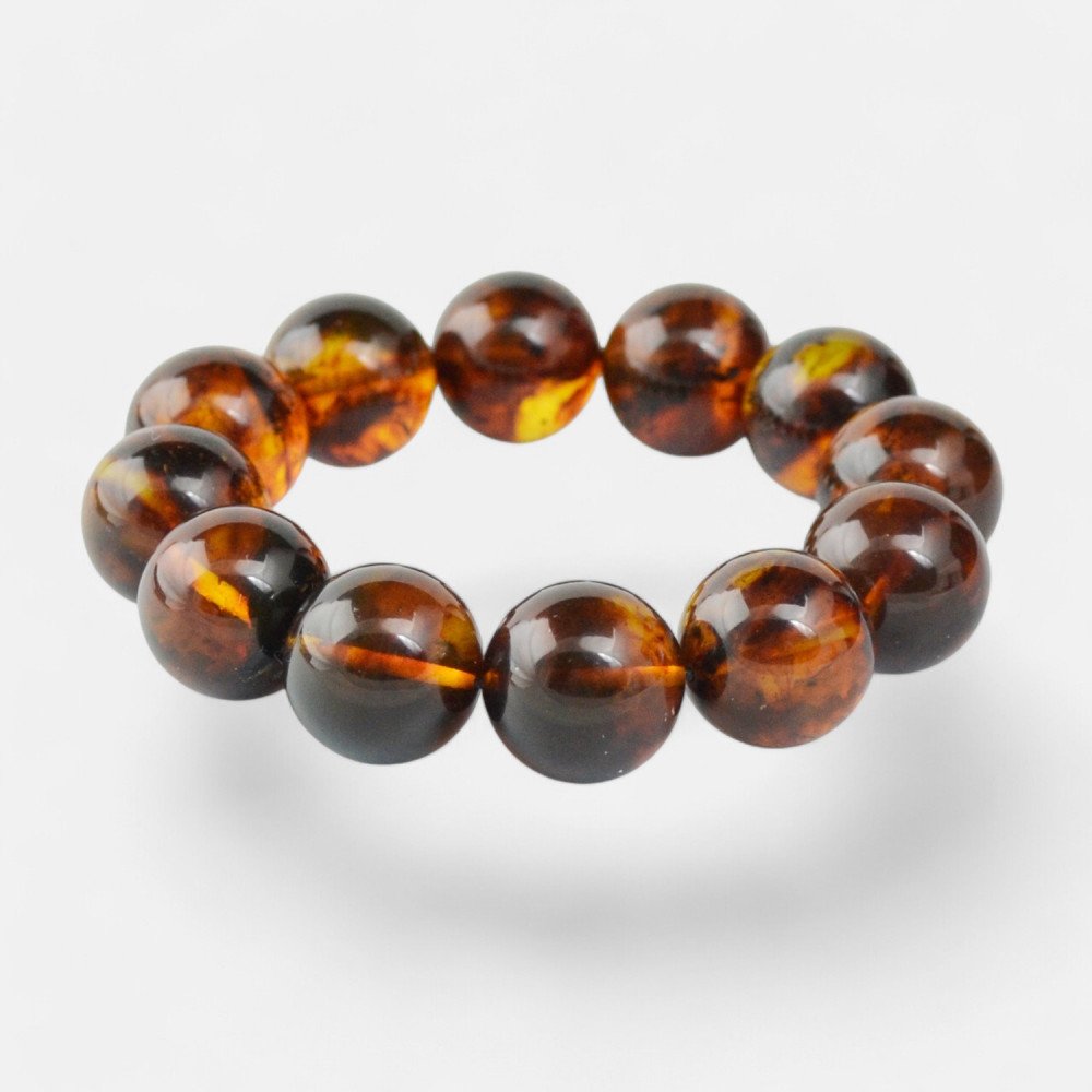 Pressed Modified Amber Bracelet for Her - Energy Bracelet-Amber bracelets-Home