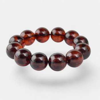 Modified Baltic amber bracelet 17mm gemstone-Amber bracelets-Home