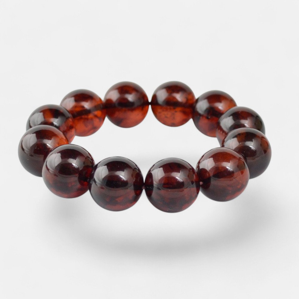 Modified Baltic amber bracelet 17mm gemstone-Amber bracelets-Home