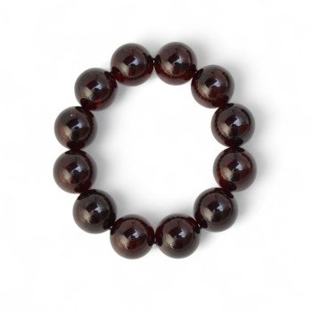 16mm Baltic amber bracelet with pressed amber-Amber bracelets-Home