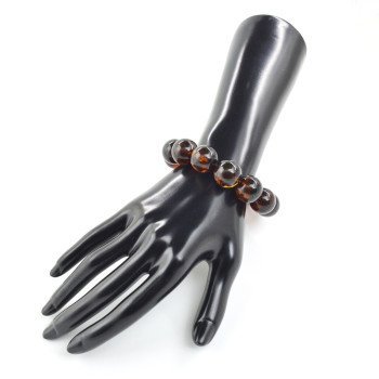 Amber Bead Bracelet – 16mm round balls-Amber bracelets-Home