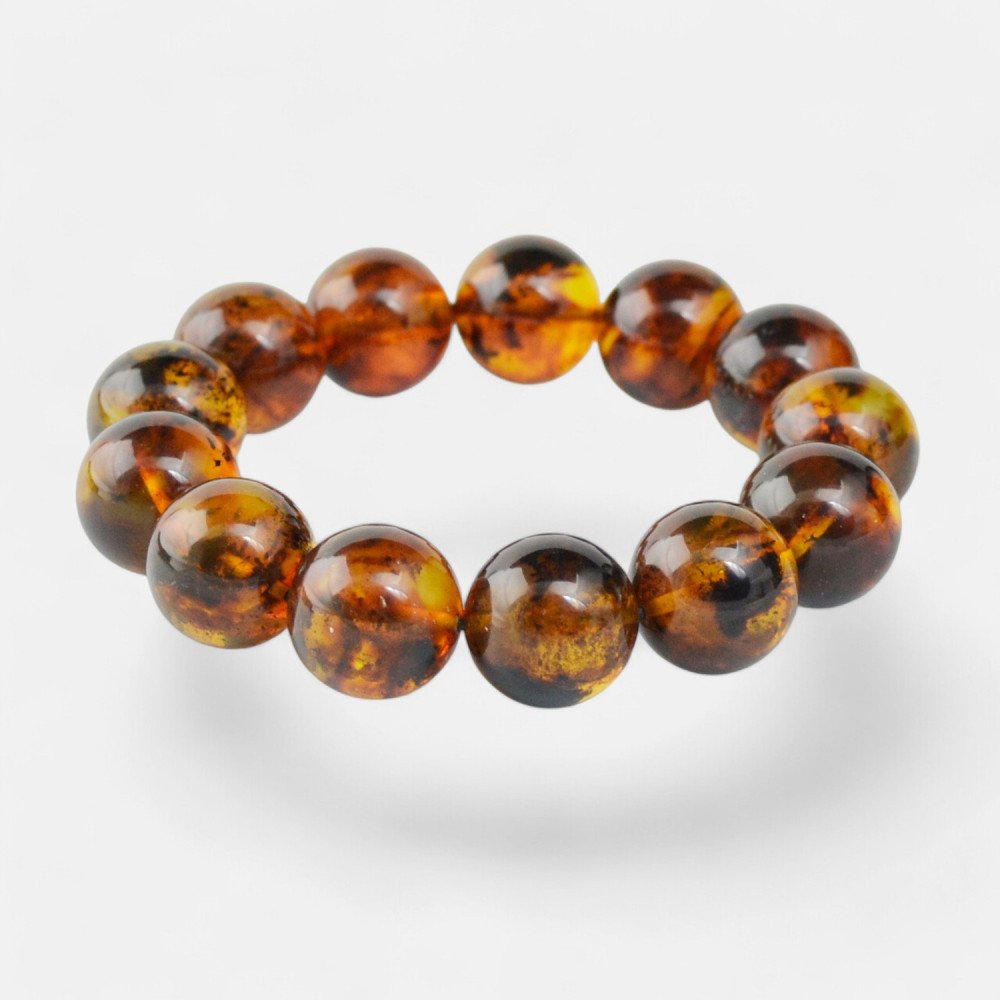 Dark Modified Amber Bracelet - Christmas gift-Amber bracelets-Home