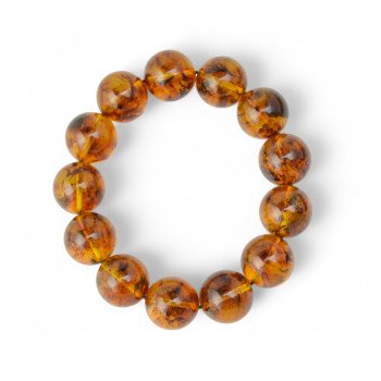 Modern Stylish Amber Beads Bracelet 16 mm - Gift idea-Amber bracelets-Home