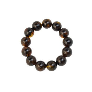 Modified Amber Bracelet - 16mm amber jewelry gift-Amber bracelets-Home