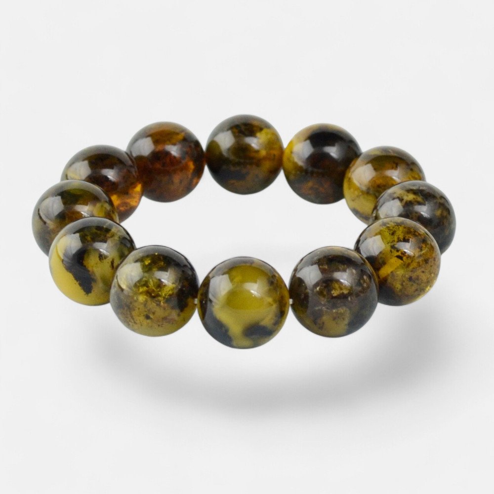 Modified Amber bracelet 16mm beads - Birthday gift-Amber bracelets-Home