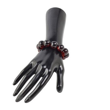 Modified Baltic Amber Bead Bracelet 16 mm-Amber bracelets-Home