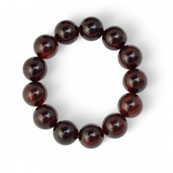 Modified Baltic amber bracelet Anniversary gift 16mm-Amber bracelets-Home