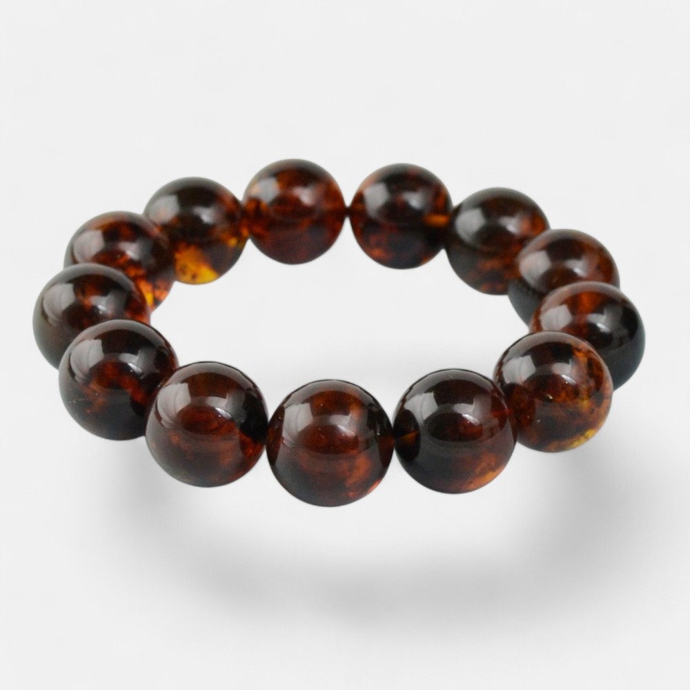Modified Chunky Amber Bracelet Anniversary gift-Amber bracelets-Home