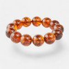 Pressed Amber Bracelet 16mm round beads-Amber bracelets-Home