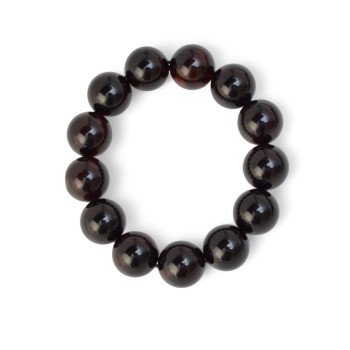 15mm Pressed amber bracelet Perfect gift idea for her-Amber bracelets-Home